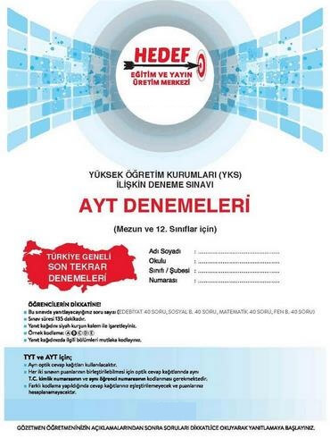 AYT Fragman Deneme Sınavı 1-8